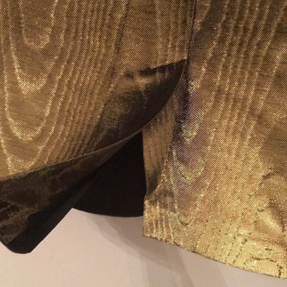 Vintage Michael Kors Gold Lamé Pencil Skirt - Picture 7 of 8